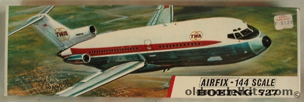 Airfix 1/144 Boeing 727 TWA, 03173-6 plastic model kit